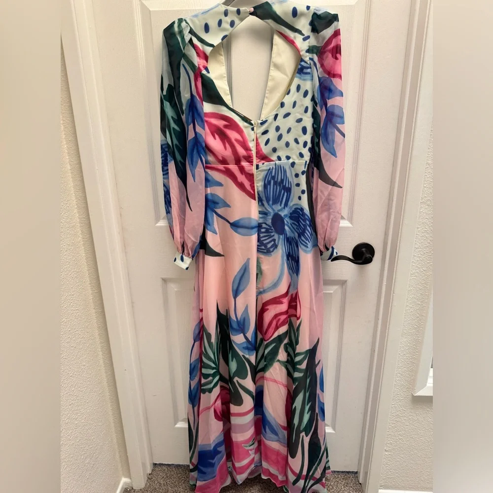 PatBO Nova Flora Deep V Maxi Dress - Picture 7 of 10